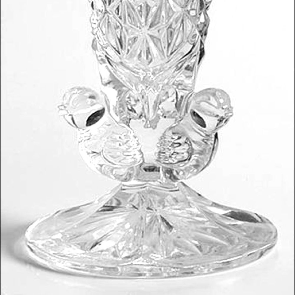Hofbauer birds crystal vase 7”